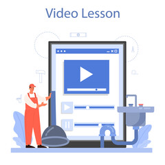 Plumber online service or platform. Plumbing service