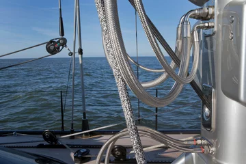 Gardinen Sailing at Nortsea. Waddenzee.. Noordzee. Super sailing yacht. Netherlands. Sailingboat. sail. © A
