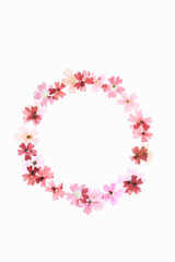 小花の押し花（丸）