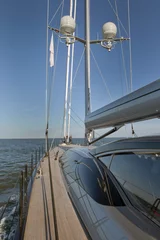 Tafelkleed Sailing at Nortsea. Waddenzee.. Noordzee. Super sailing yacht. Netherlands. Sailingboat. sail. © A