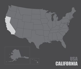 USA California map