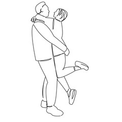 One continuous single drawing line art flat doodle pregnancy, baby, pregnant, birth, womb. Isolated image hand draw contour on a white background.