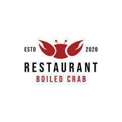 Crab Restaurant Logo design Vector