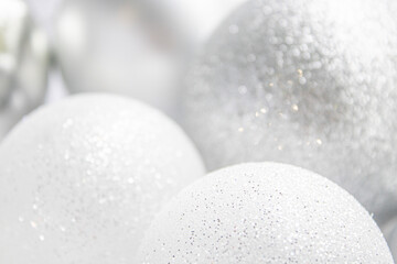 Fototapeta na wymiar Christmas background. Christmas toys. Christmas balls on a white background.