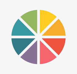 Colors wheel symbol.