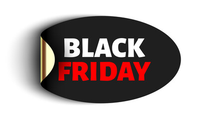 Black friday sale sticker. Vector illustration.