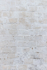 White brick wall background. Old white blocks