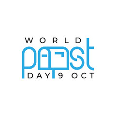 Design for celebration world post day.