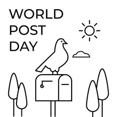 Design for celebration world post day.