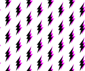 Obraz na płótnie Canvas ZIG ZAG seamless pattern in pink and black colors 