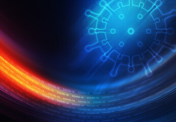 Blank abstract background on the theme of the COVID-19 coronavir