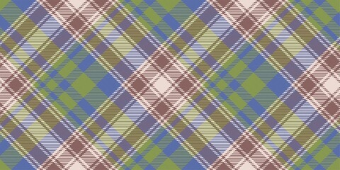 soft brown with green and blue diagonal tartan traditional clan ornament seamless pattern, textile texture from plaid, tablecloths, shirts, clothes, dresses, bedding, blankets