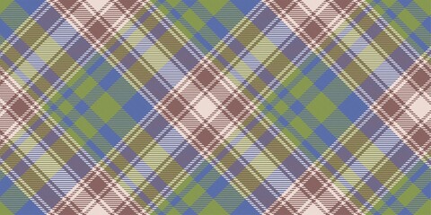 soft brown with green and blue diagonal tartan traditional clan ornament seamless pattern, textile texture from plaid, tablecloths, shirts, clothes, dresses, bedding, blankets