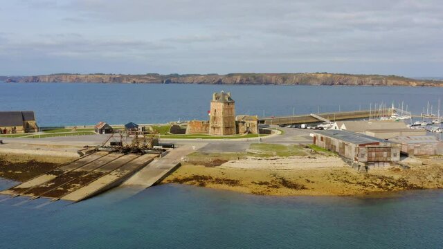 Camaret Sur Mer aerial view Brittany France