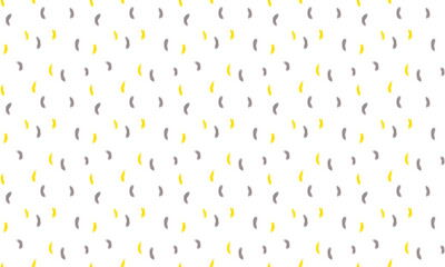 Cute seamless repeating childish simple white background with gray and yellow dotted grains. Primitive festive simple Light background.