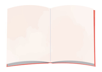水彩風の見開きの本のイラスト