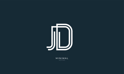 Alphabet letter icon logo JD