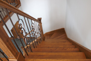 hardwood staircase classic style interior steps stairway design  