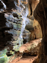 Blue Stones inside the cave