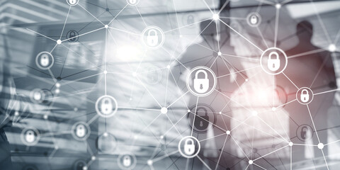 Corporate Data protection. Cyber Security Privacy Business Internet Technology Concept.