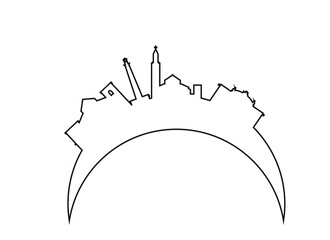 bari city skyline in Italy