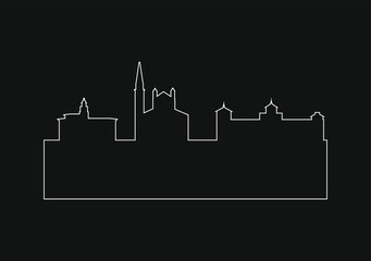Naklejka premium skyline of modena city in Italy