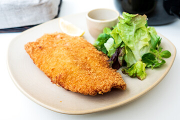 wiener schnitzel, veal cutlet and lemon, austrian cuisine