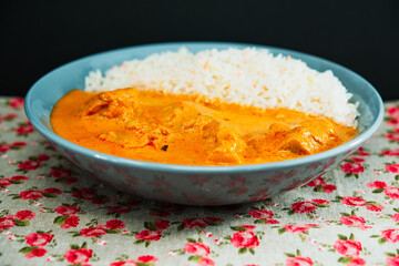 chicken tikka masala and rice basmati