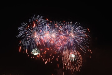 Holidays Fireworks at night sky