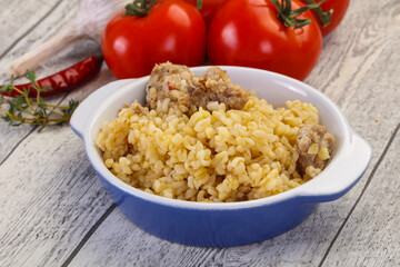 Bulgur with meat