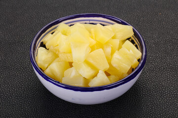 Marinated pineapple pieces