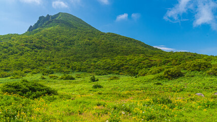 Fototapeta premium 夏 登山 磐梯山