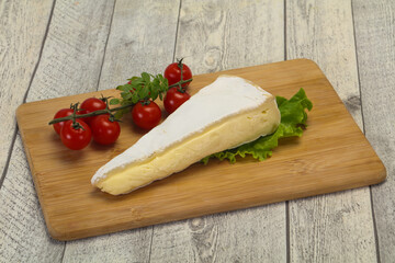 Brie cheese triangle served salad