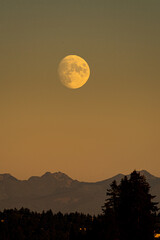 moon over the mountains