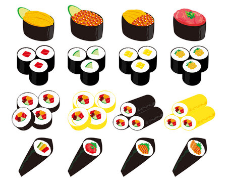 手巻き寿司 のストック写真 ロイヤリティフリーの画像 ベクター イラスト Adobe Stock