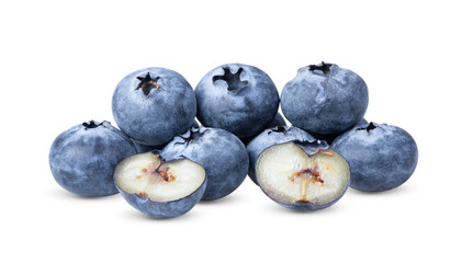 Fresh blueberry on white background