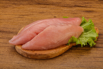 Raw turkey breast for cooking