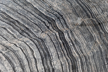 Rough striped granite slab table