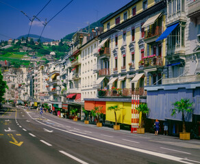 Fototapeta premium Montreux, Genfersee, Schweiz