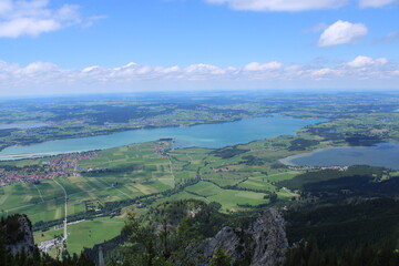 Obraz premium The beautiful area around Schloss Neuschwanstein in the Bavarian Alps 