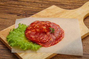 Italian traditional Chorizo pork sausages