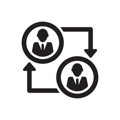 employee exchange icon, employee transfer icon