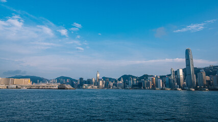 the sky line of Hong Kong