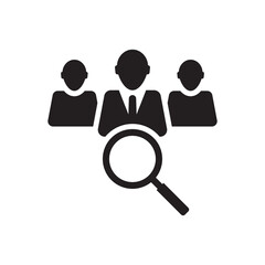 Business leader search icon, manager search icon