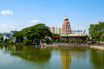Colorful Temple at Wagholi, near Pune India.