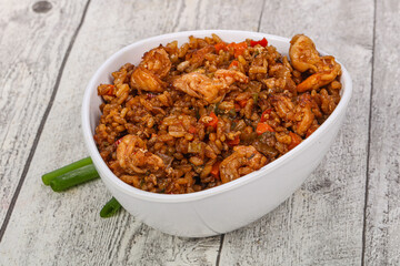 Asian style Fried rice with prawn
