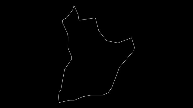 Laghman Afghanistan province map outline animation