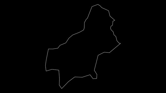 Paktia Afghanistan province map outline animation