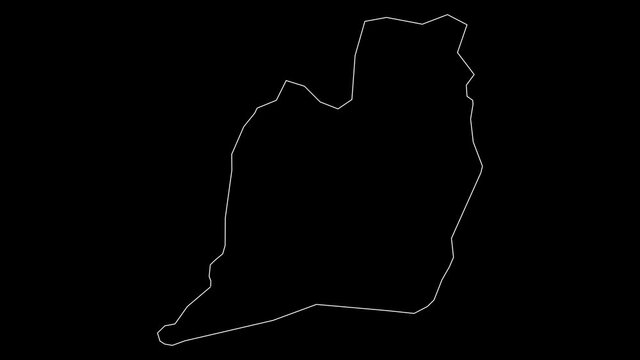 Samangan Afghanistan province map outline animation