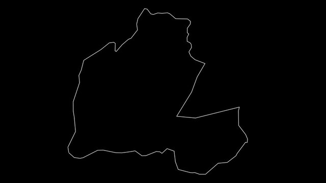 Zabul Afghanistan province map outline animation